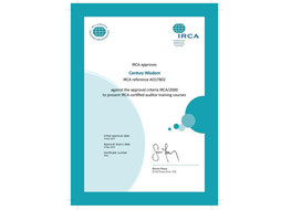 IRCA注冊審核員培訓授權證書